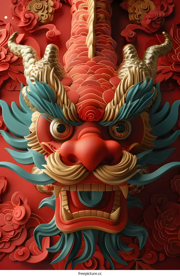 The relief of a dragon