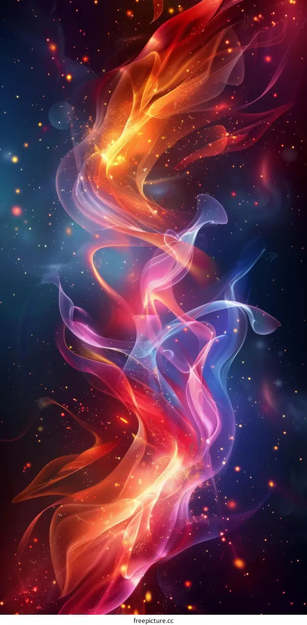 Vibrant Nebulae in the Mystical Space