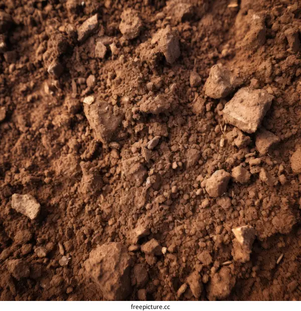 Close-up of Textured Brown Soil