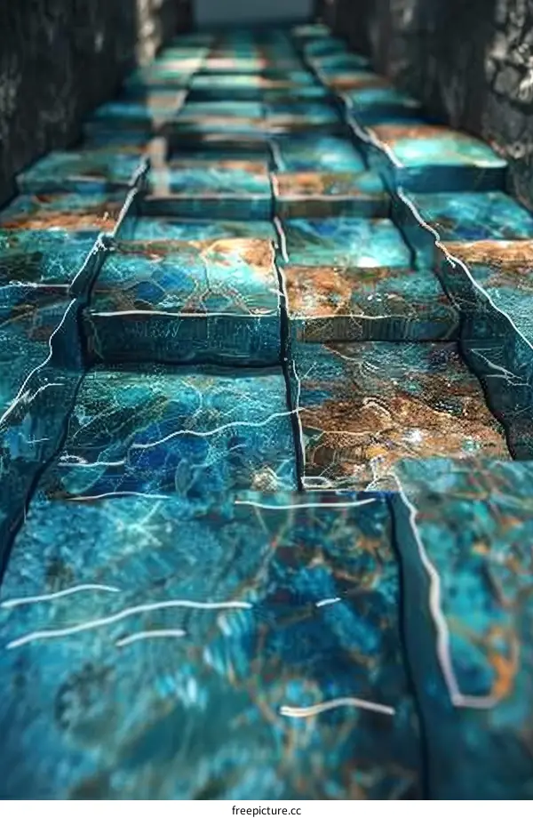 Abstract Geometric Tiles Pathway