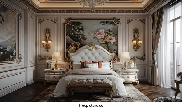 European-style luxury bedroom