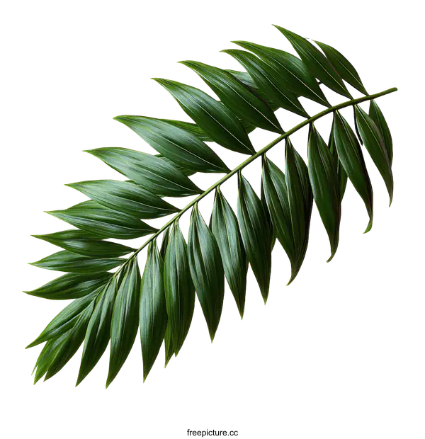 [Transparent Background PNG]Tropical Palm Leaf Isolated on White Background