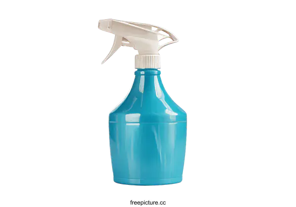 [Transparent Background PNG]Blue Plastic Spray Bottle for Cleaning