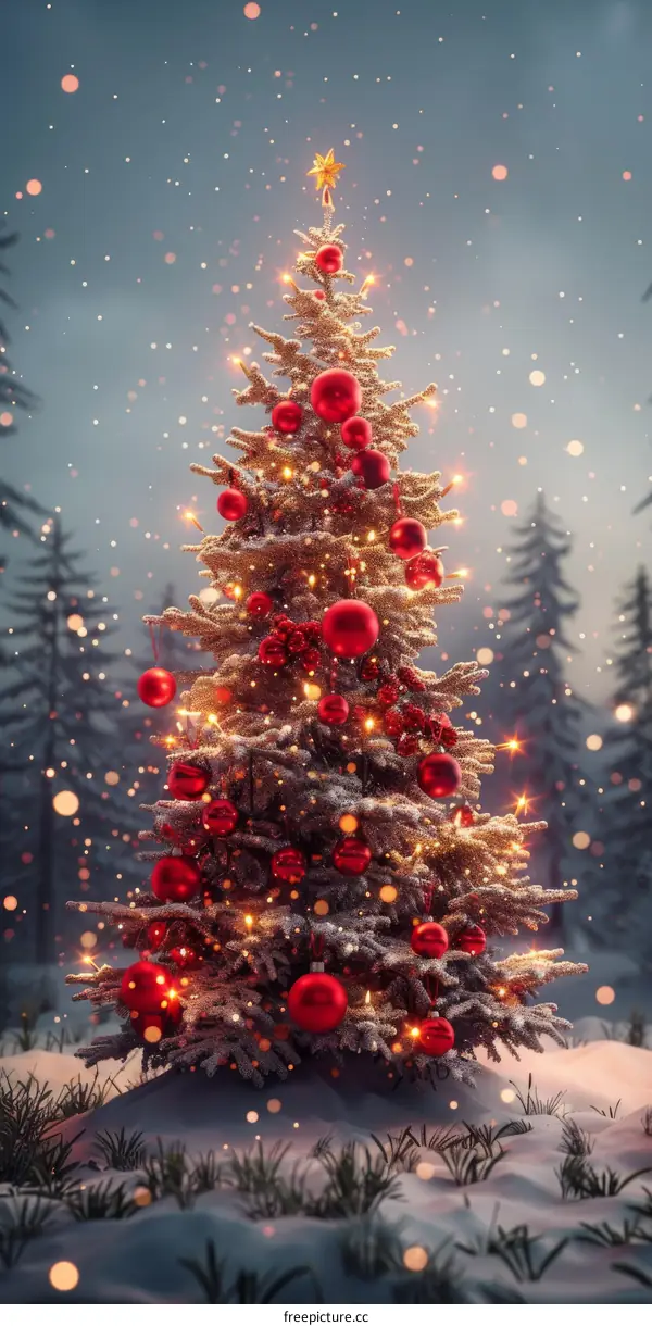 Snowy Forest Christmas Tree