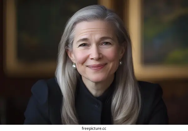 Portrait of a Mature Woman Smiling