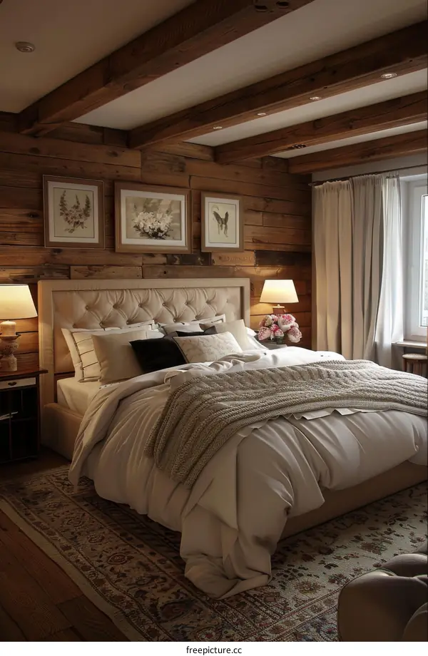 Rustic Wooden Bedroom Interior Design
