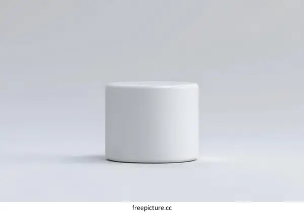 White Cylinder Product Display Stand Mockup