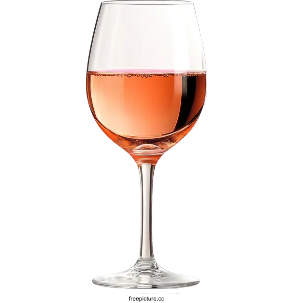 [Transparent Background PNG]Elegant Rose Wine Glass Design