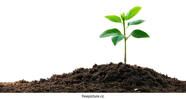 [Transparent Background PNG]New Life Sprout From Soil