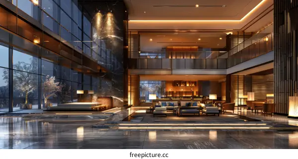 Luxury Modern Hotel Lobby Interior Design