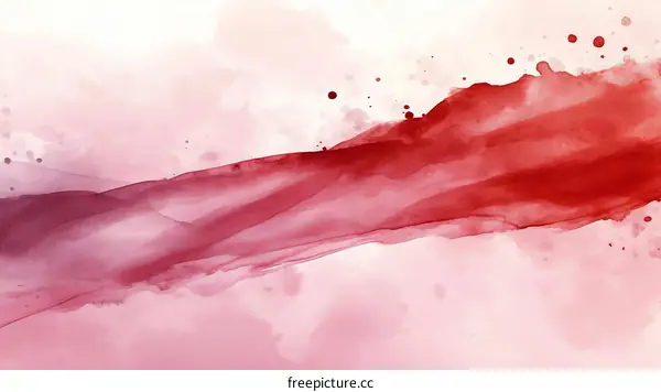 Abstract Watercolor Painting Background in Shades of Red