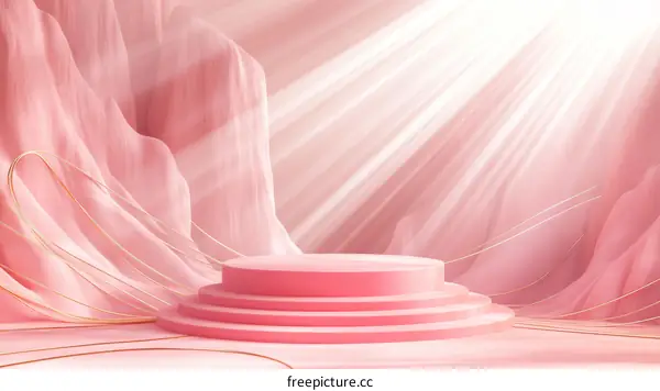 Elegant Pink Product Display Platform