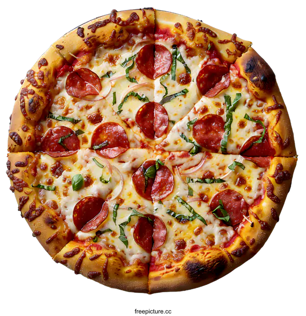 [Transparent Background PNG]A delicious pepperoni pizza