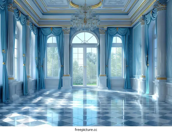 Elegant Blue Palace Interior Design