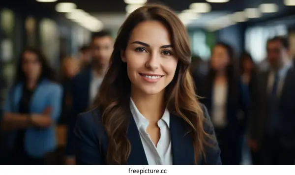 Portrait of a Confident Businesswoman in a Modern Office