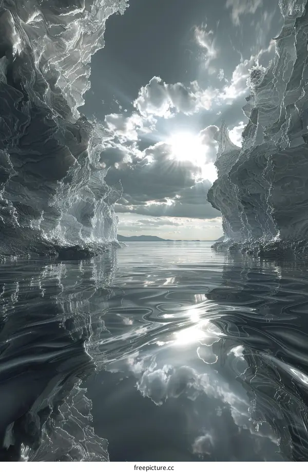 Arctic Ice Grotto: A Mysterious Realm of Ice and Light