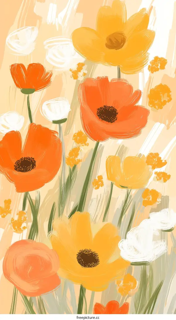 Colorful Abstract Flower Arrangement