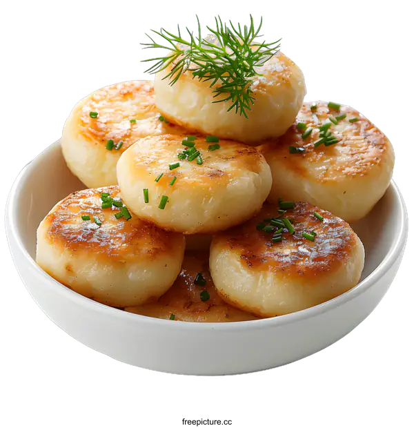 [Transparent Background PNG]A plate of potato pancakes