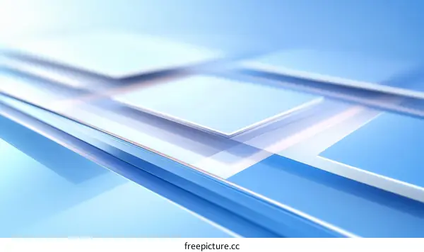 Abstract Geometric Shapes in Light Blue Tones