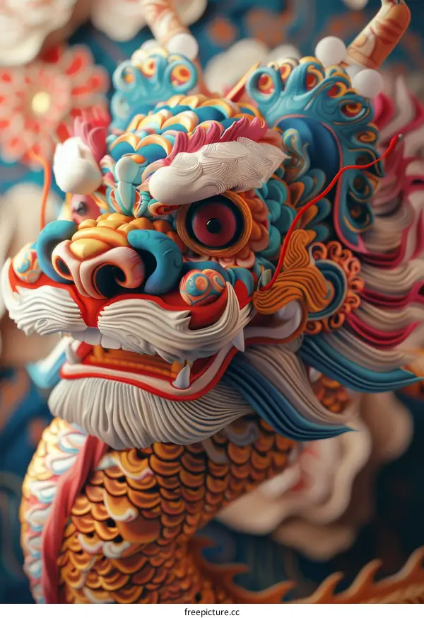 Intricate Dragon Dance Paper-cutting