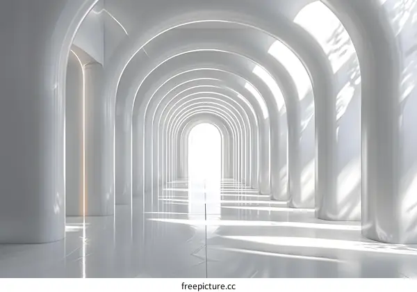 Modern White Corridor Architecture