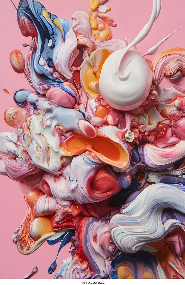 Abstract Colorful Swirls and Shapes