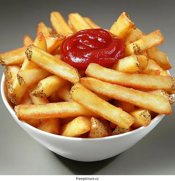 Crispy French Fries with Ketchup