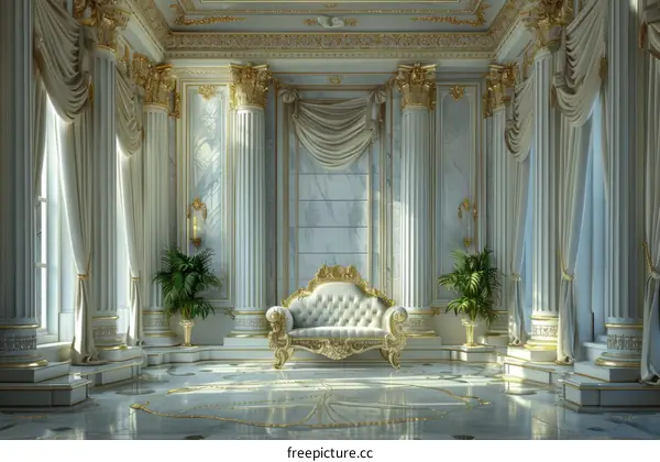 Luxury Palace Interior Design Illustration