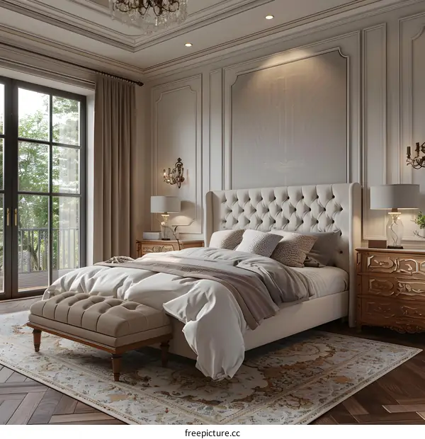 European-style luxury bedroom