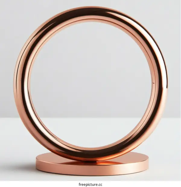 Rose Gold Metal Circle Decorative Accent
