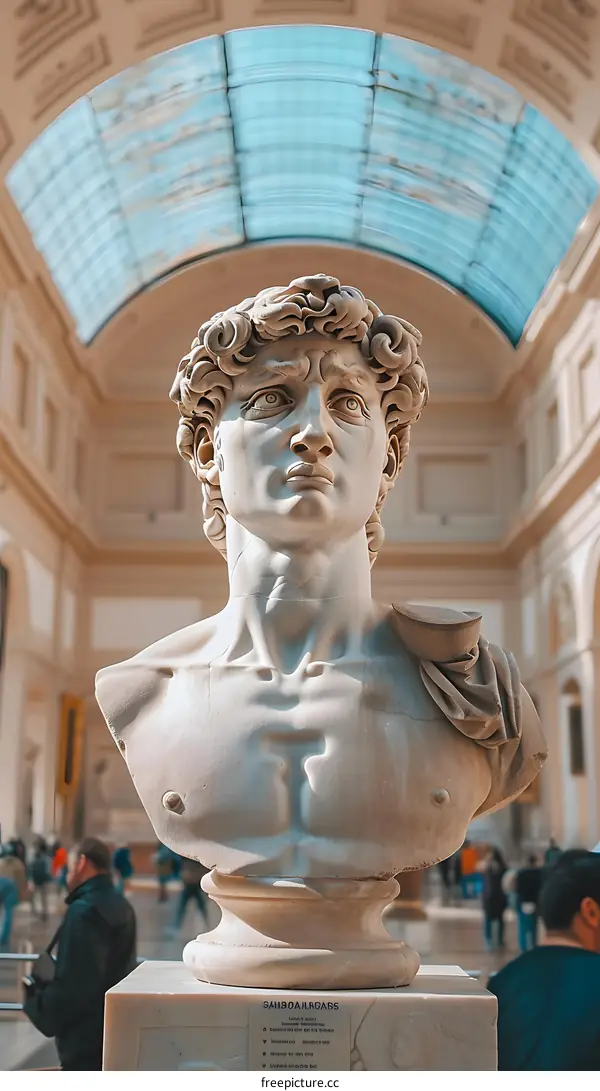 The David Statue Bust in Florence, Italy
