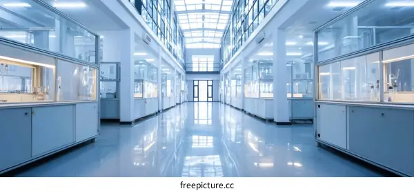 Modern Clean Laboratory Corridor
