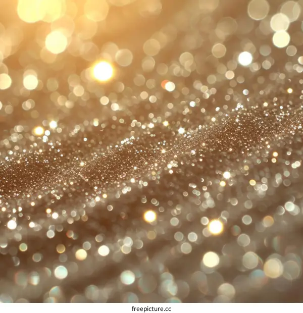Golden glitter background with shiny lights
