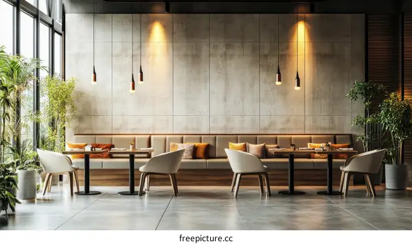 Modern Restaurant Interior Design with Natural Lighting