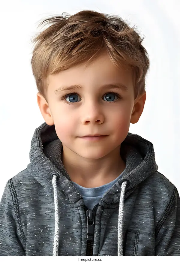 Portrait of a cute caucasian boy