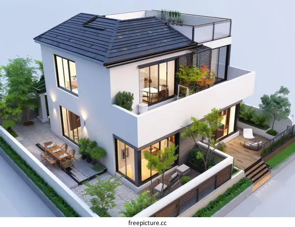 Modern Two-story House Exterior Design