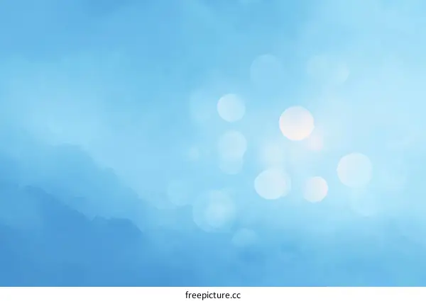Abstract Light Blue Background with Bokeh