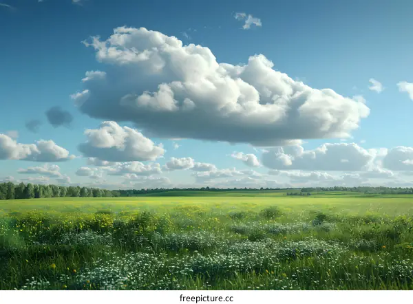 White clouds in the sky