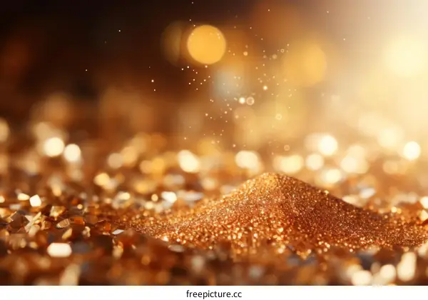 Shimmering Golden Glitter Background