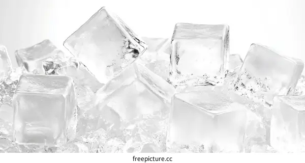 Closeup of Ice Cubes