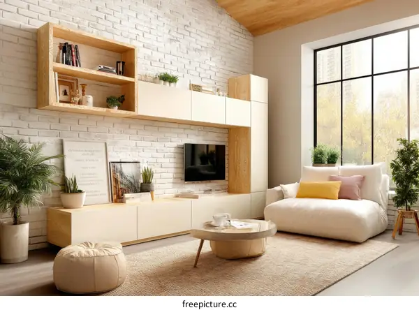 Modern Living Room Interior Design Illustration