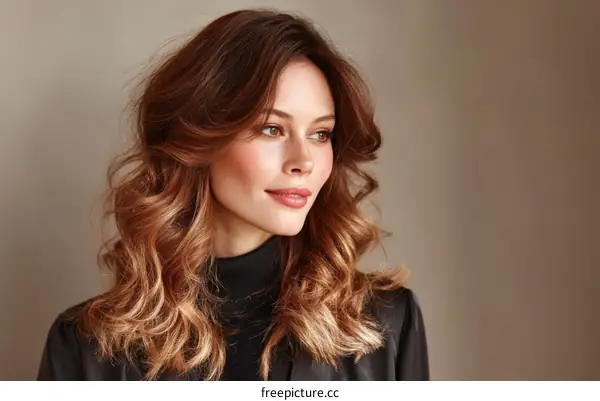 Elegant Woman with Gorgeous Hair Style