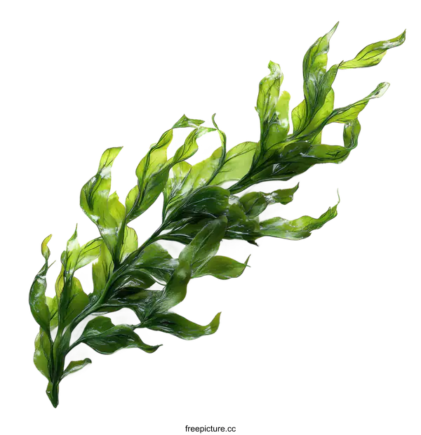[Transparent Background PNG]Beautiful Green Plant Branch Isolated on White Background