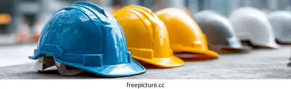 Safety Hard Hats in Different Colors