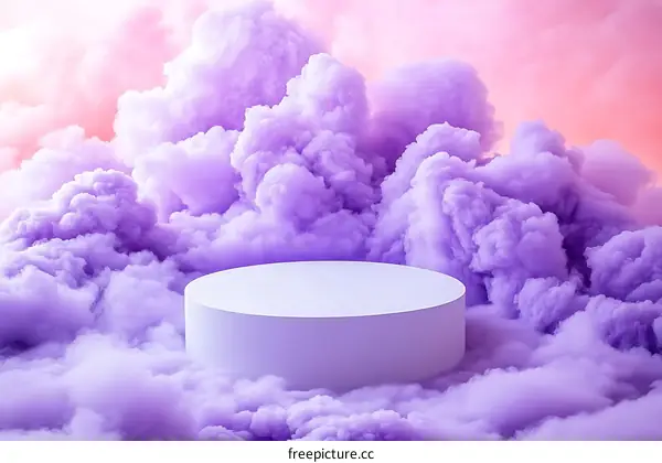 Elegant Purple Smoke Display Stand