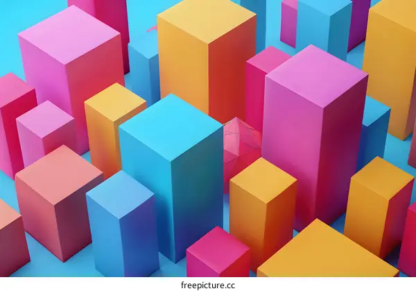 Abstract Geometric Shapes Cityscape