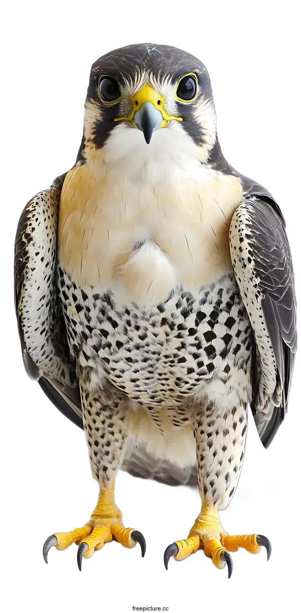 [Transparent Background PNG]Close Up of a Peregrine Falcon with Sharp Talons