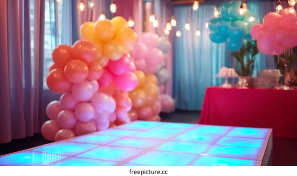Colorful Balloon Decorated Party Floor