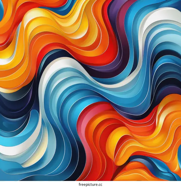 Colorful abstract background with waves