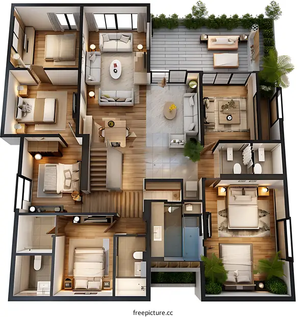 Duplex Apartment Floor Plan